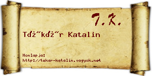 Tékár Katalin névjegykártya